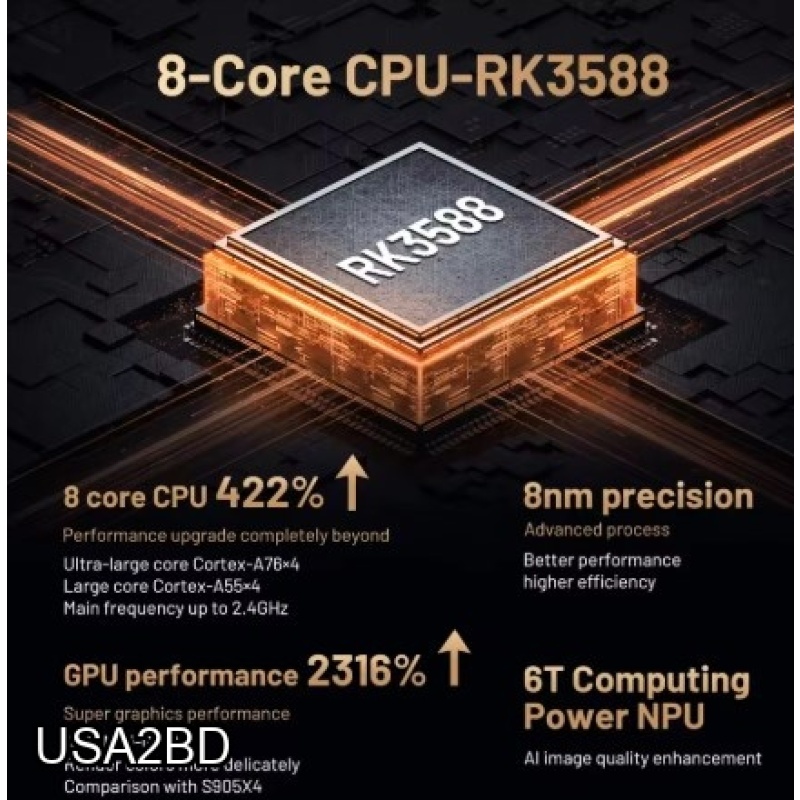 Kinhank Super Console X5 PRO Retro Video Game Console RK3588 8GDDR4 with 4T HDD 16000+ Games Plug and Play for PS2/PS1/SS/DC/N64