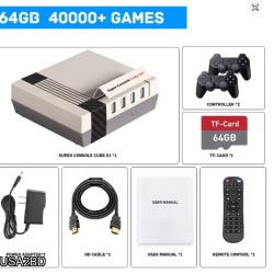 Super Console Cube X3 With 60000+ Retro Games 8K HD TV Box Portable Game Console For PSP/PS1/SS/N64/MAME/Sega Saturn, etc
